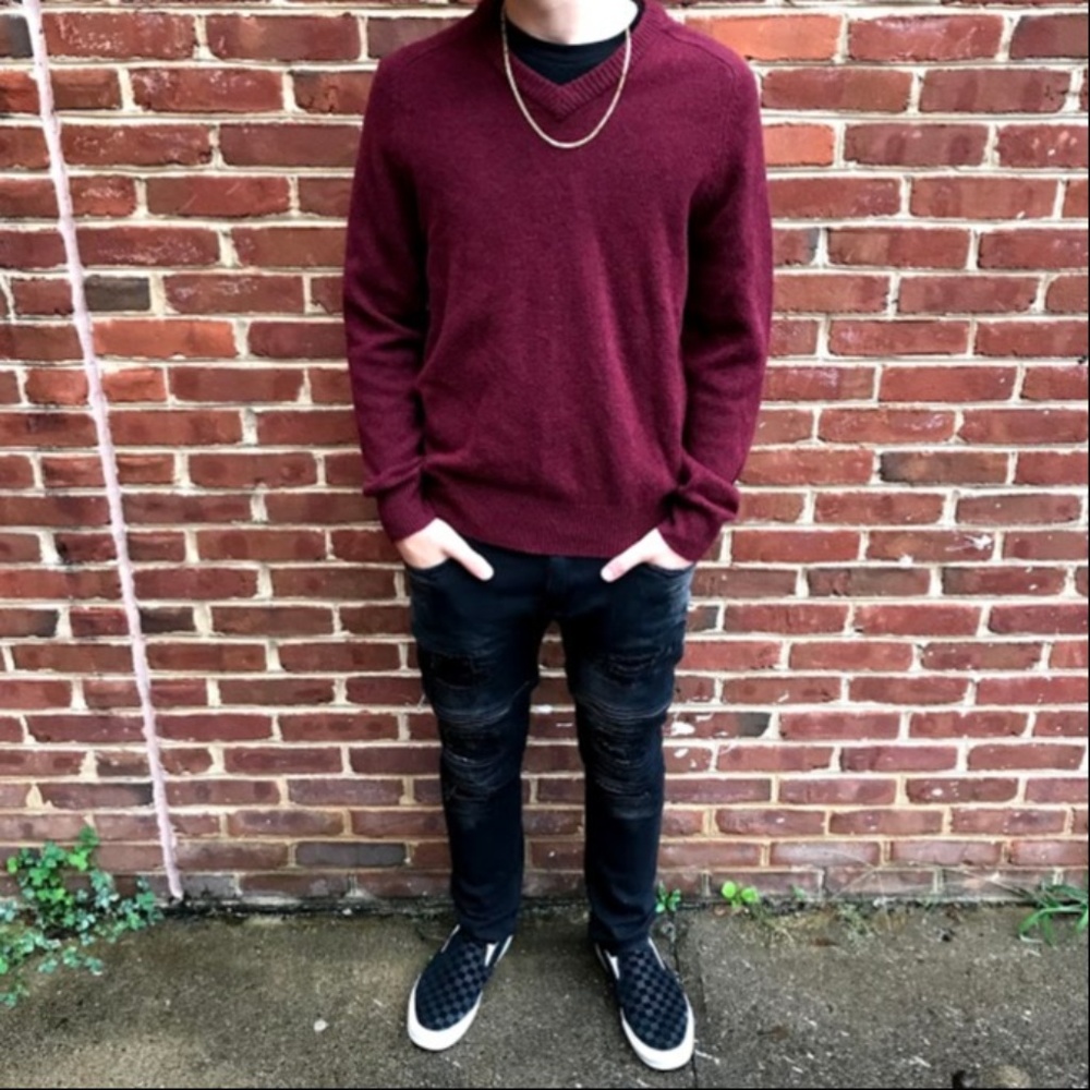 NWT J.Crew 100% wool men's v-neck sweater